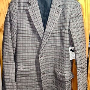 Men's Gray Plaid Blazer